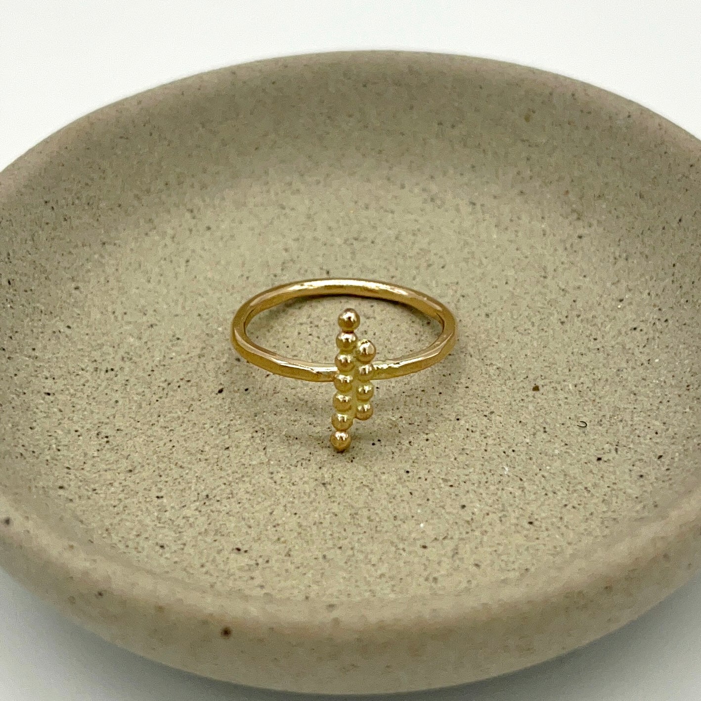 Beaded Bar 14kt Gold-Filled Stacking Ring