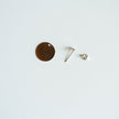 Copper and Sterling Silver Disc Stud Ear Jacket Earrings
