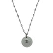 Gemini Zodiac Argentium Silver Necklace Straight Bar and Link Chain - Nickel Free