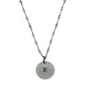 Gemini Zodiac Argentium Silver Necklace Straight Bar and Link Chain - Nickel Free