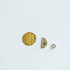 Half Moon Sterling Silver Stud with Gold Brass Disc Ear Jacket Earring