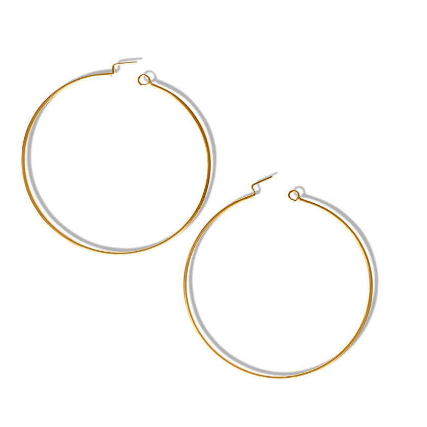 Shawny - 14kt Gold Filled Classic Large Hoop Earrings