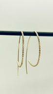 14kt Gold-Filled Beaded Hoop Earrings 