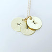 Hand Stamped Personalized 14kt Gold Filled Initial Pendant Necklace