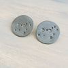 Leo Zodiac Constellation Sterling Silver Disc Earrings