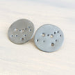 Leo Zodiac Constellation Sterling Silver Disc Earrings