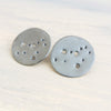 Leo Zodiac Constellation Sterling Silver Disc Earrings