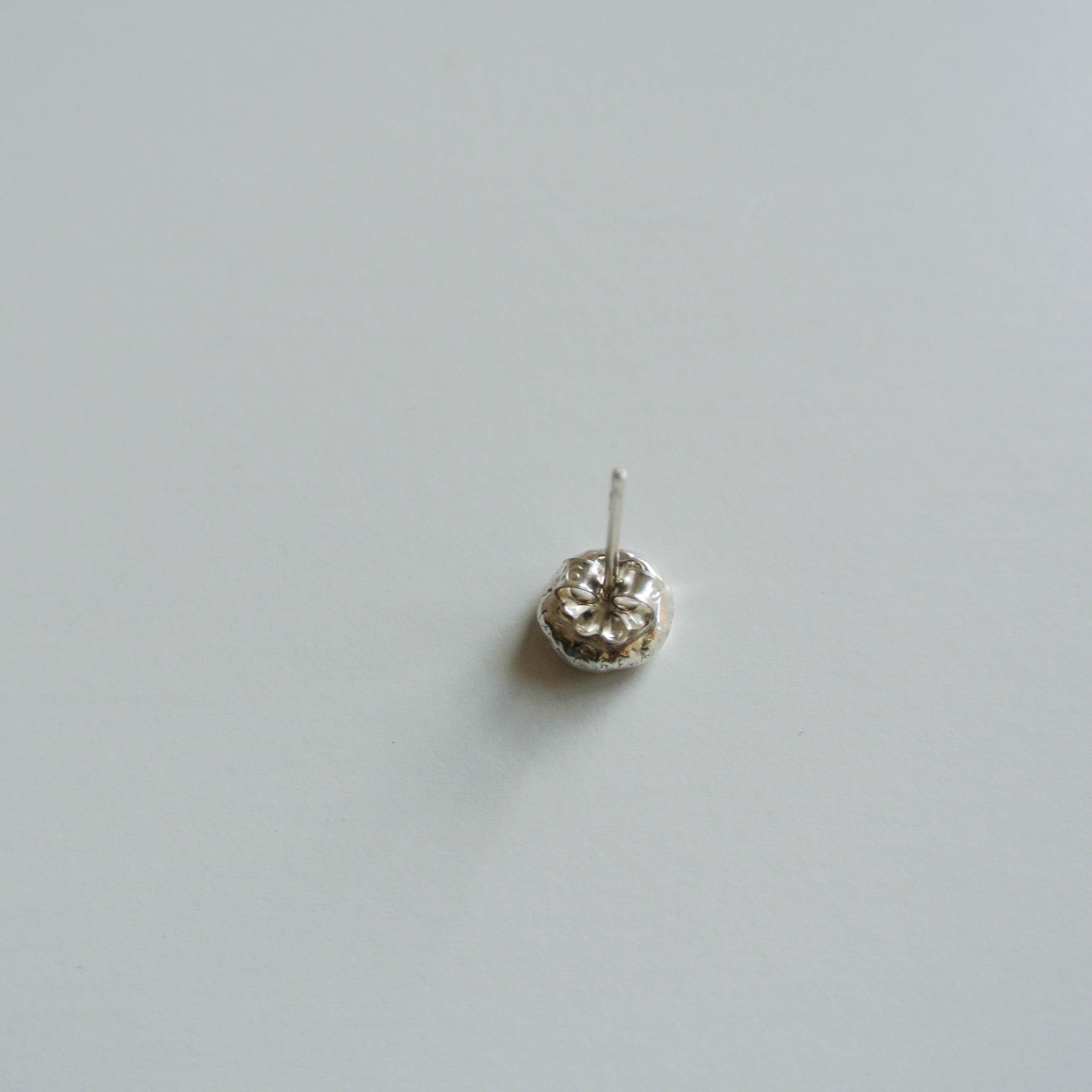 Men's Argentium Silver Stud Post Earring 7mm wide - The Pink Locket