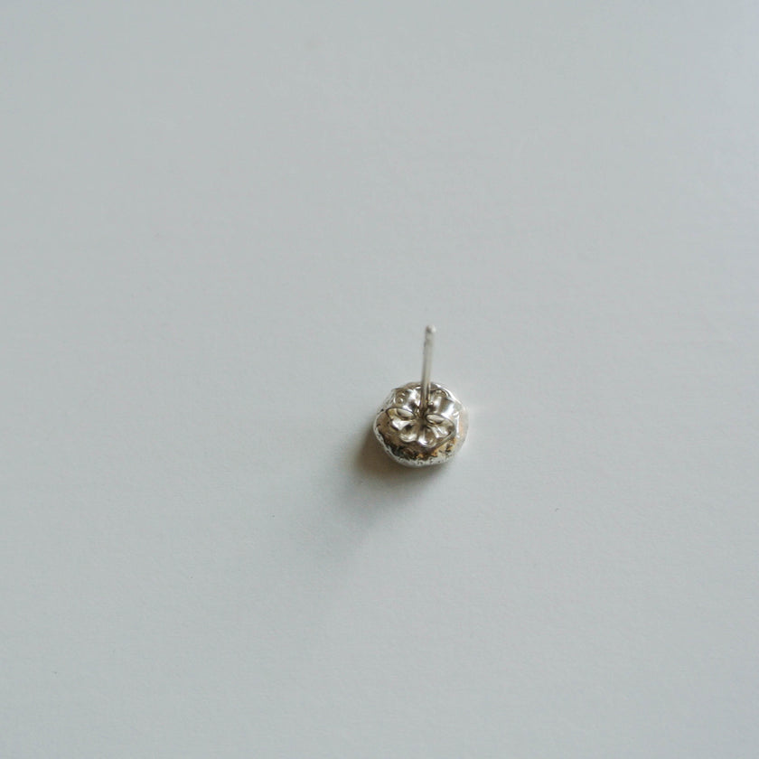Men's Argentium Silver Stud Post Earring 7mm wide - The Pink Locket