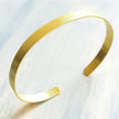 Metro - Gold Brass Brushed Cuff Bracelet for Men - .25