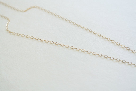 Hand Stamped Gold Bar Necklace - Horizontal Gold Bar