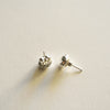 Pebble Shaped Sterling Silver Stud Earrings - 7 mm wide