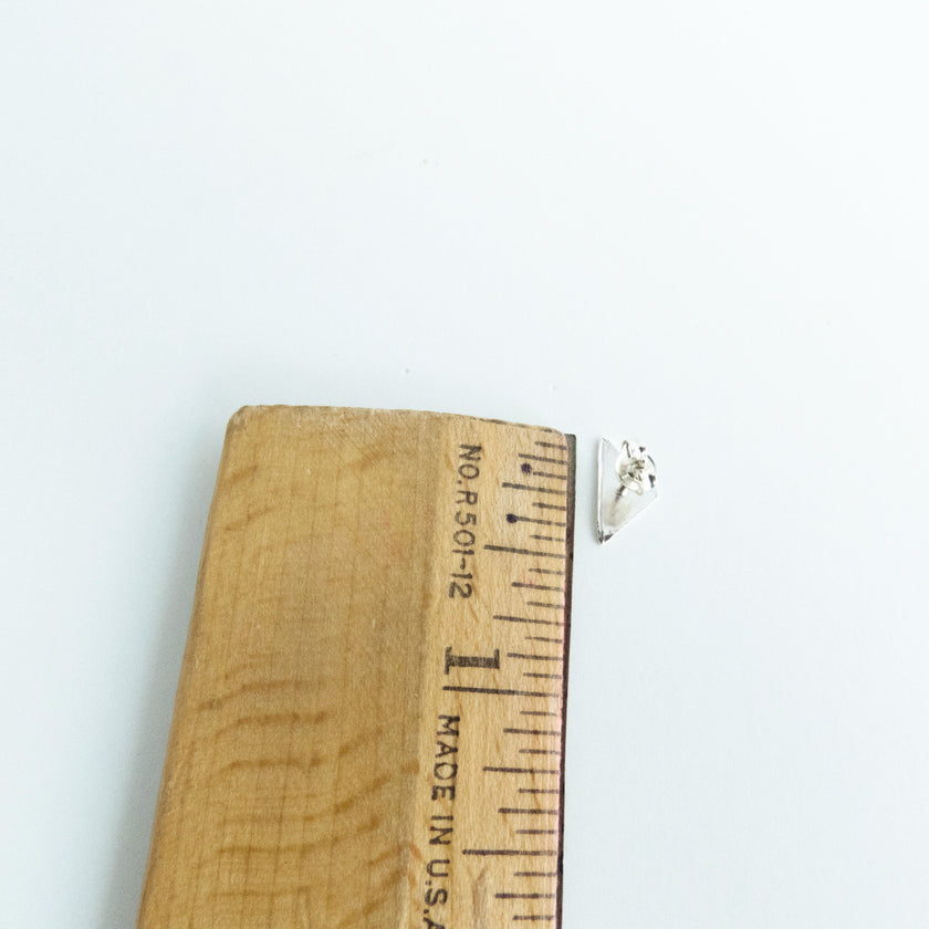 Rikkia - Sterling Silver Triangle Stud Earrings - The Pink Locket