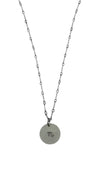 Scorpio Zodiac Argentium Silver Necklace Straight Bar and Link Chain - Nickel Free