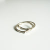 Chevron Tear Shape Stacking Sterling Silver Ring Set