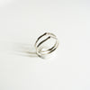 Chevron Tear Shape Stacking Sterling Silver Ring Set