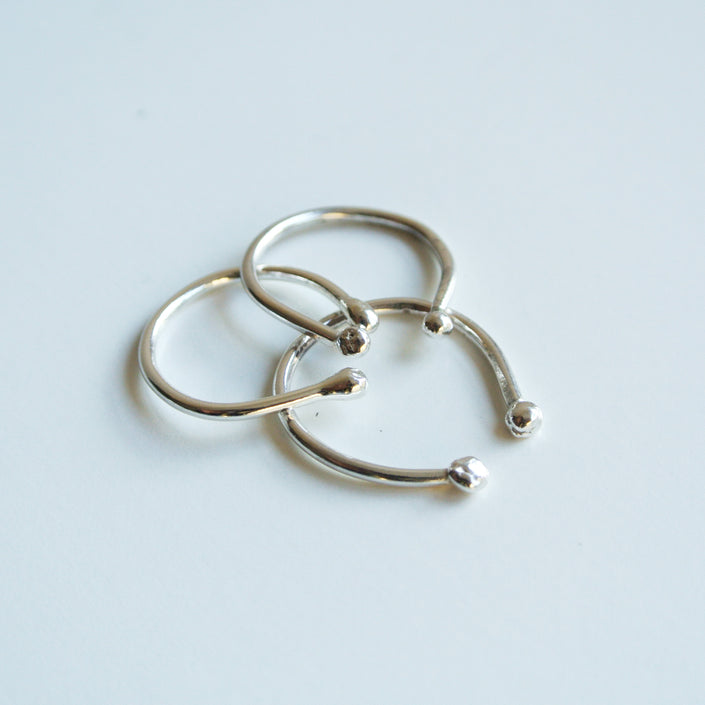 Ball Stacking Sterling Silver Ring