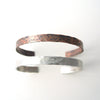 Urban - Copper and Black Brushed Hammered Cuff Bracelet for Men - The Pink Locket