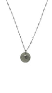 Virgo Zodiac Argentium Silver Necklace Straight Bar and Link Chain