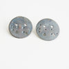 Virgo Zodiac Constellation Sterling Silver Disc Earrings