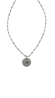 Libra Zodiac Argentium Silver Necklace Straight Bar and Link Chain | Nickel Free