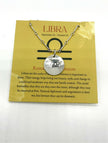 Libra Zodiac Argentium Silver Necklace Straight Bar and Link Chain | Nickel Free