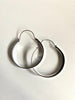Large Argentium Silver Statement Hoop Earrings 2 1/2