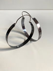 Large Argentium Silver Statement Hoop Earrings 2 1/2